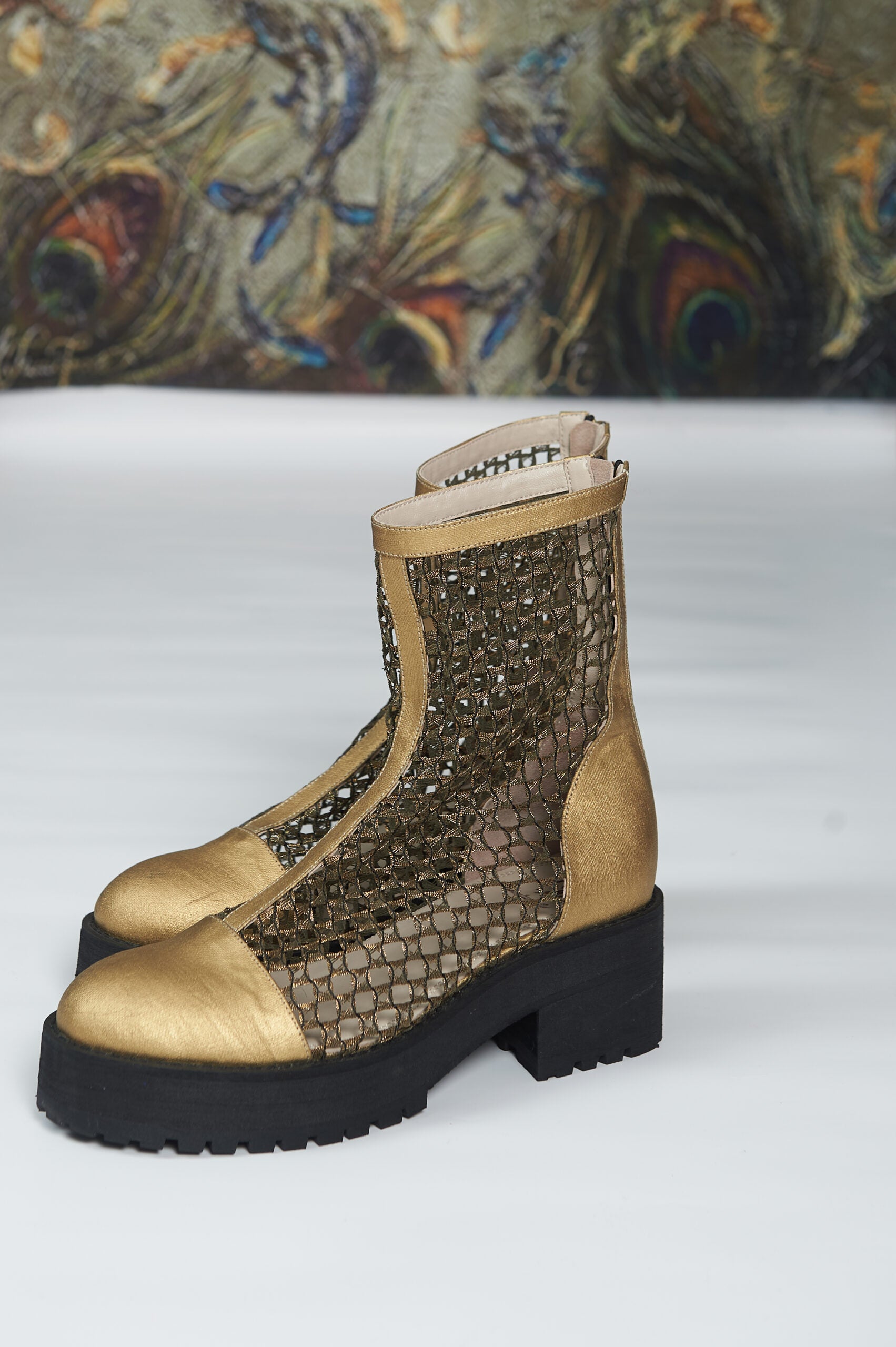 Handmade Boots Gold Net
