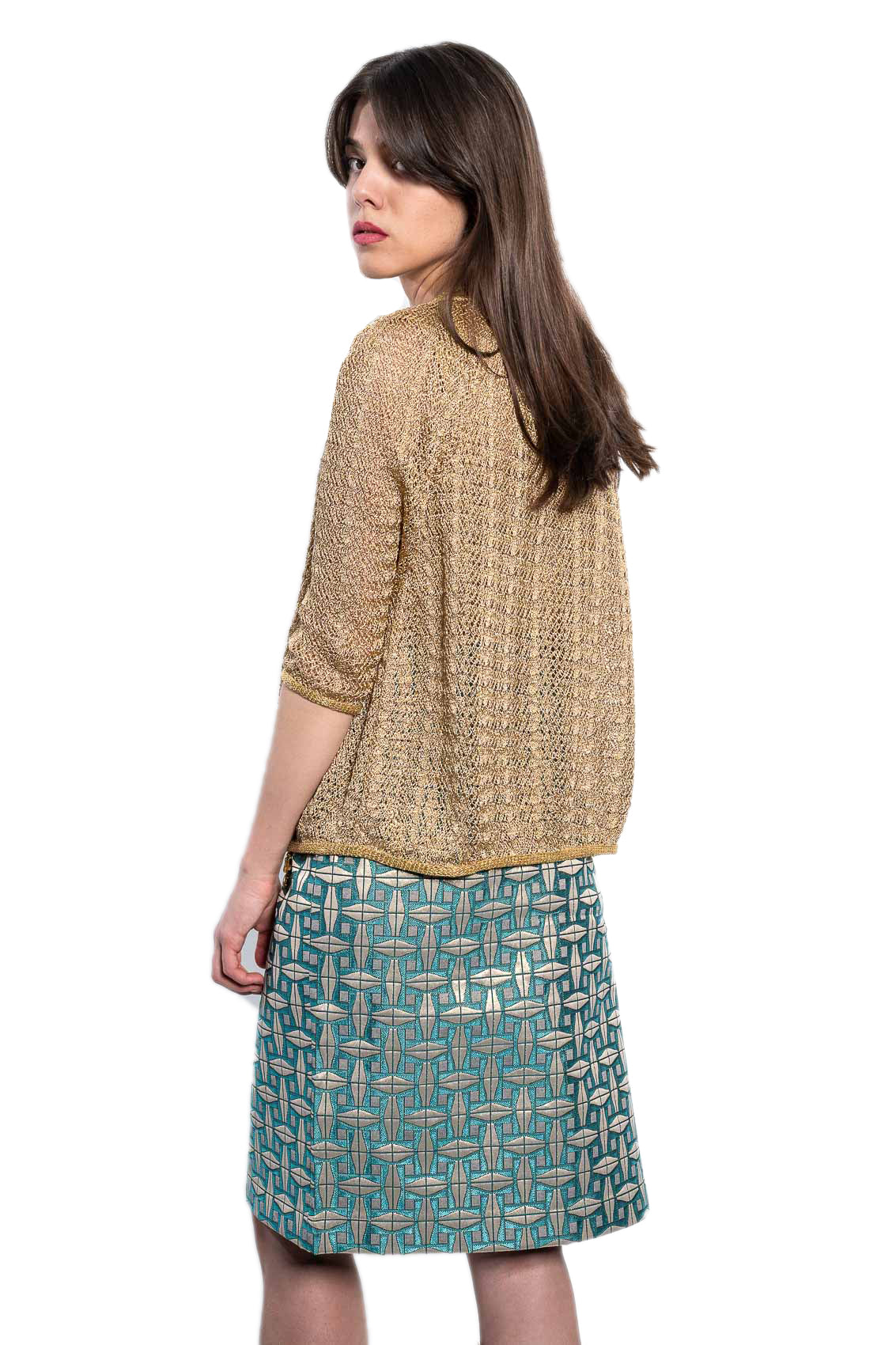 Cardigan Gold Mesh