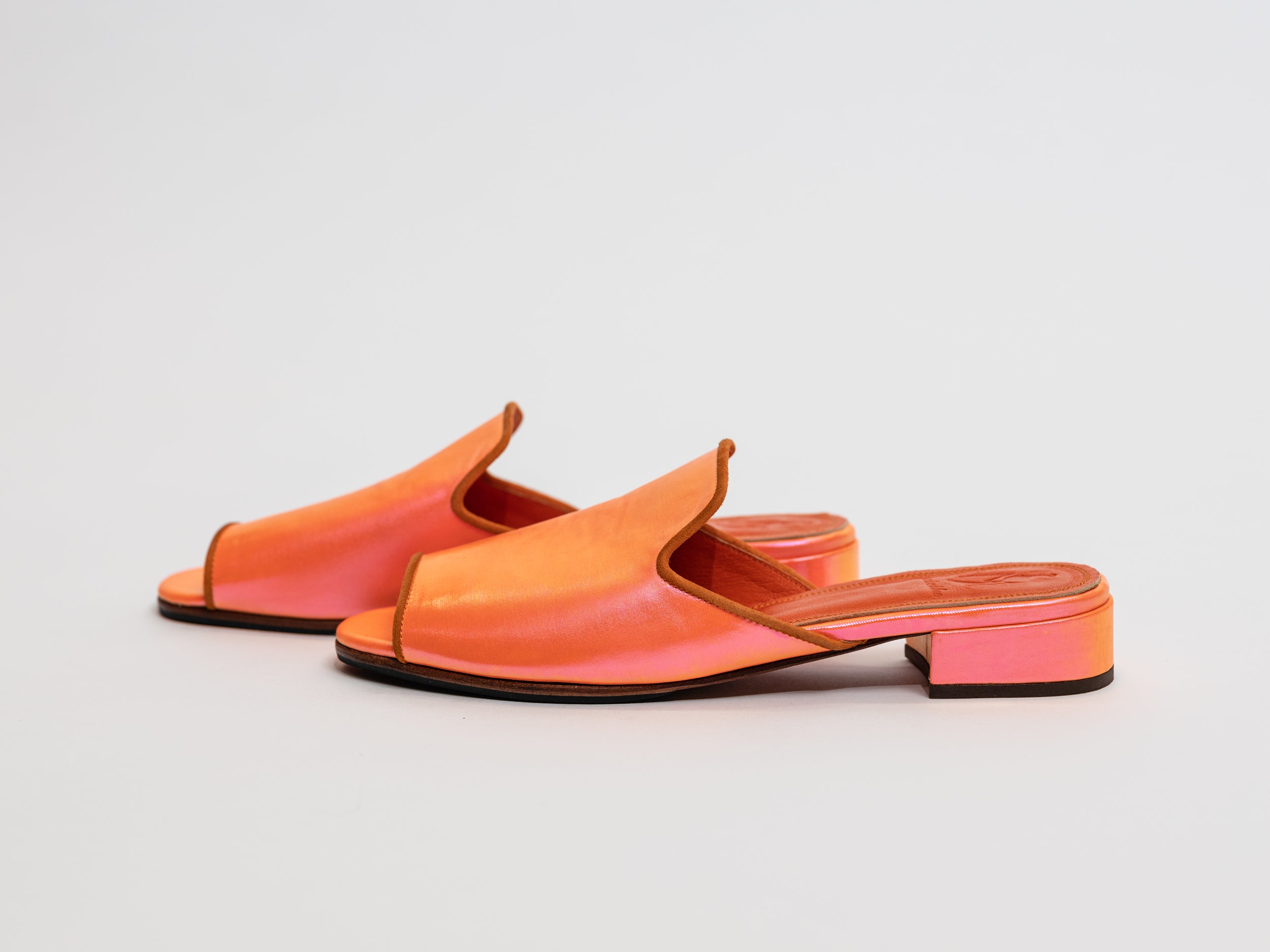 Handmade Slippers Basia Orange