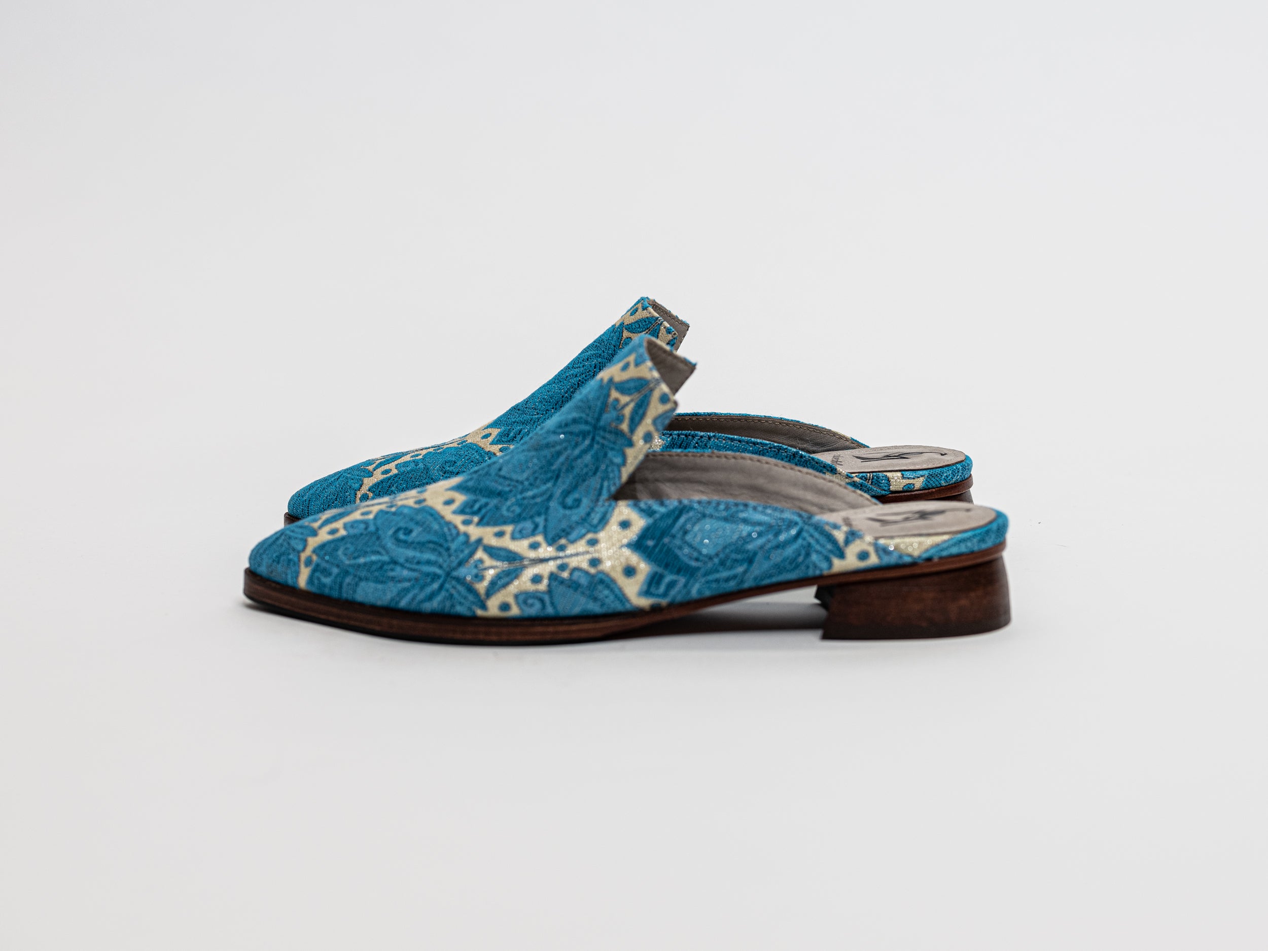 Handmade Mules Turquoise